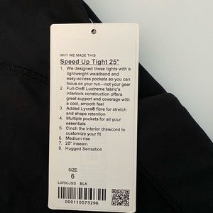 Lululemon speed up tight 25”